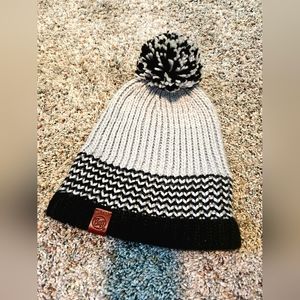 Buff knitted polar beanie